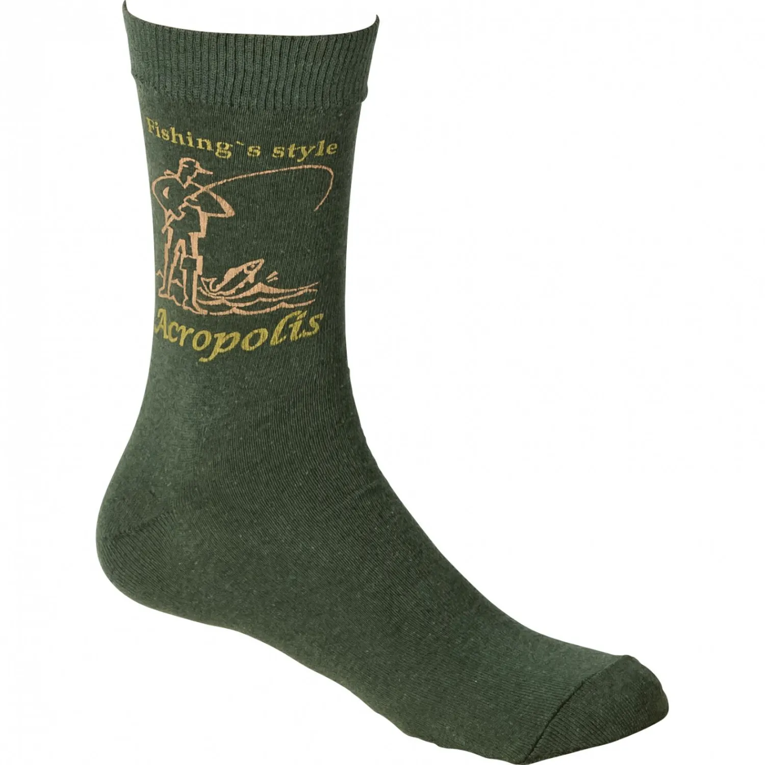 Clearance Fishing's Style Socks Unisex (Oliv/Grün) Outdoor- & Angel-Socken