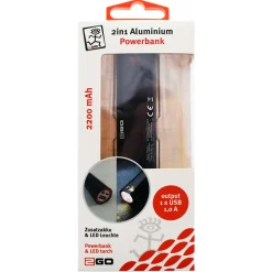 ACV Electronic GmbH 2 in 1 Powerbank 2200mAh + LED-Leuchte< Batterien & Akkus