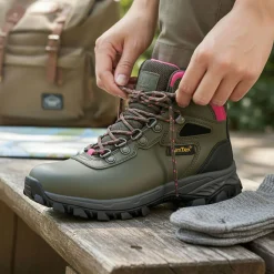 Almwalker Outdoorboots Alba ATX Damen (Oliv/Pink)<Damen Damen Angelschuhe|Damen Angelschuhe