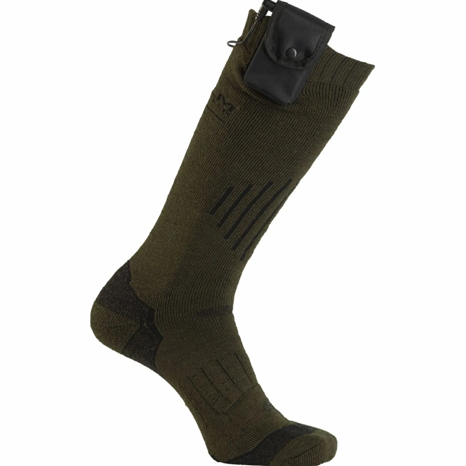Almwalker Red Level Kniestrümpfe Feuerland Unisex, beheizbar (Oliv)< Outdoor- & Angel-Socken|Beheizbare Bekleidung