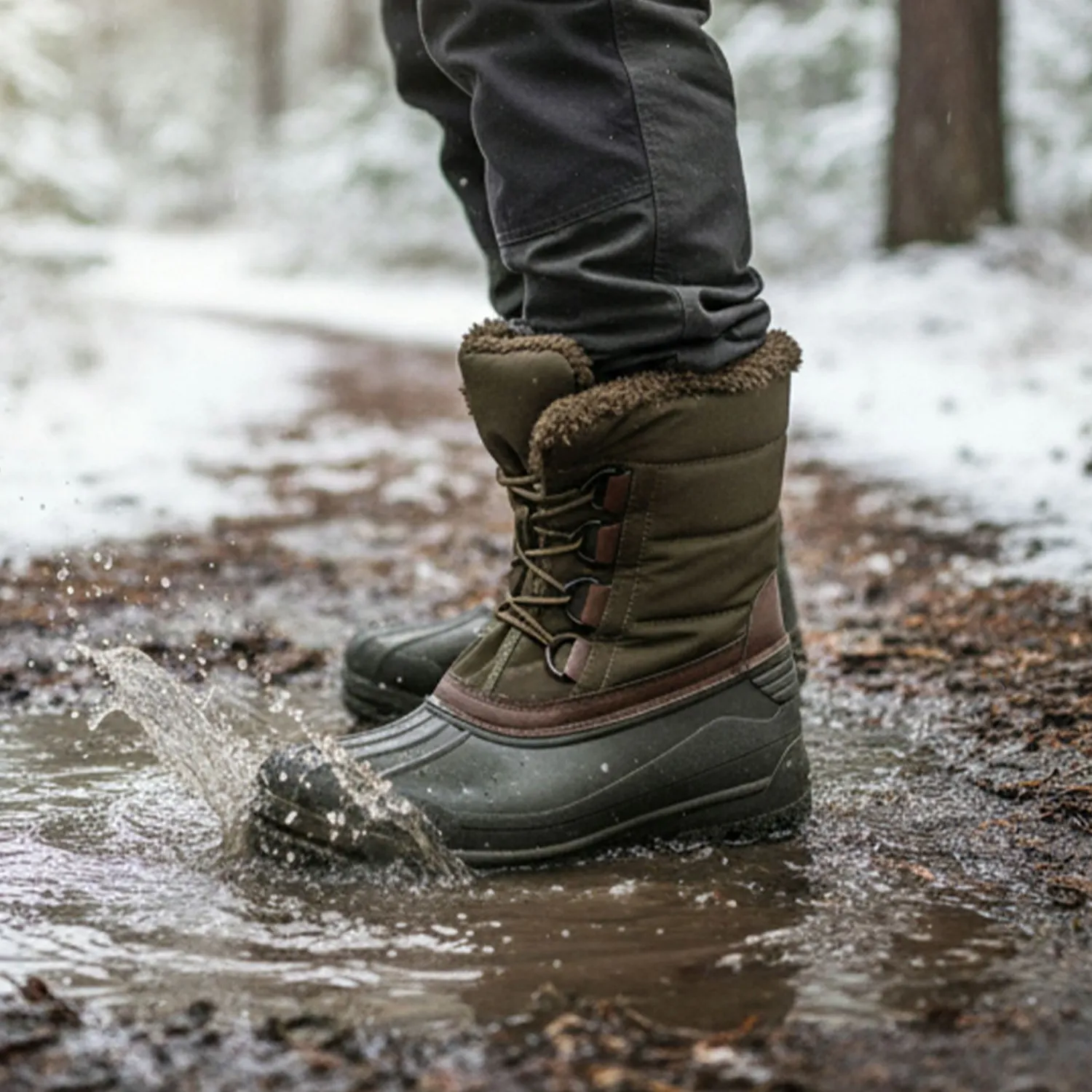 Almwalker Winterstiefel Polar Extreme Herren (Oliv/Schwarz)< Angelstiefel & Outdoor Boots