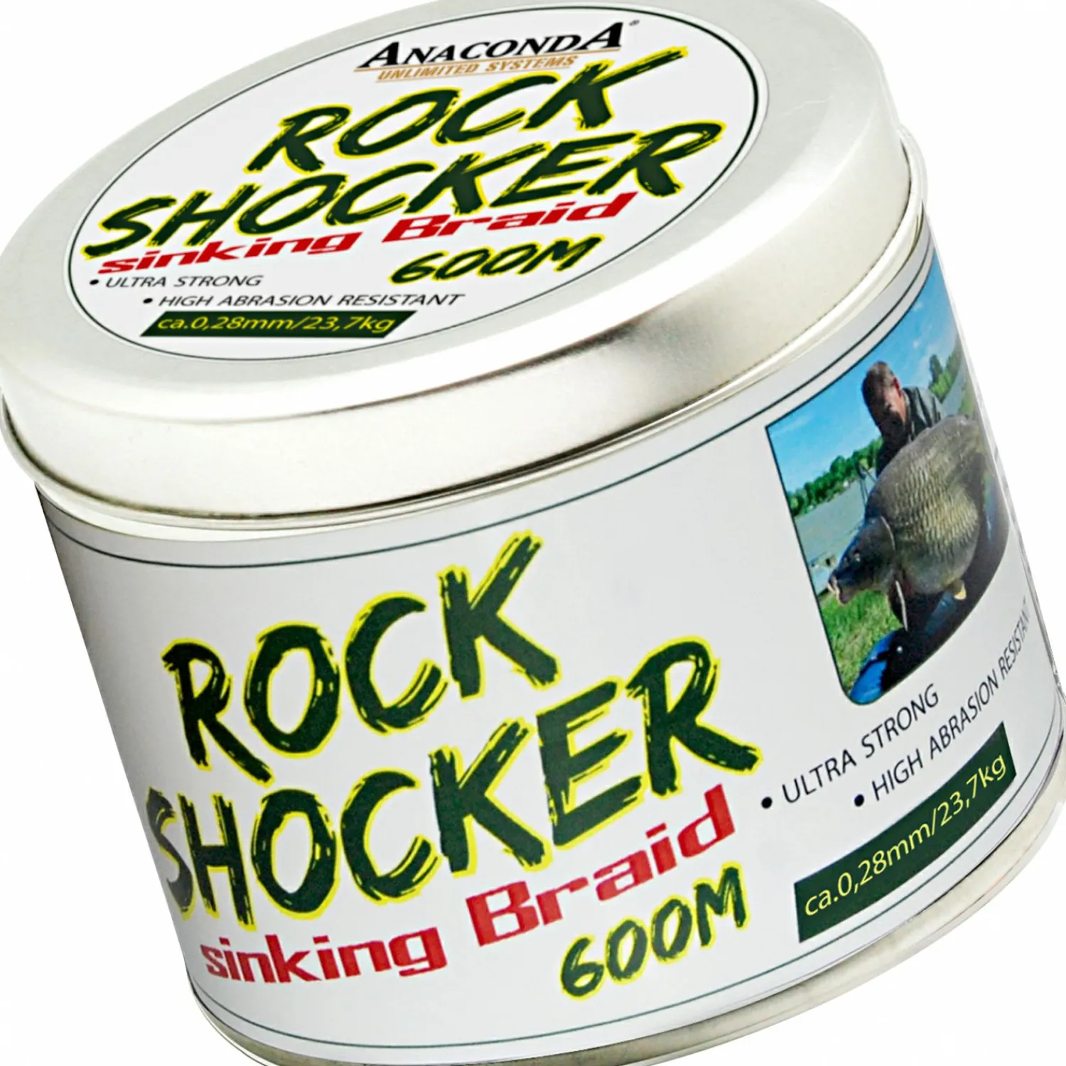 Anaconda Angelschnüre Rockshocker (grün, 600 m)< Karpfenschnüre|Geflochtene Schnüre