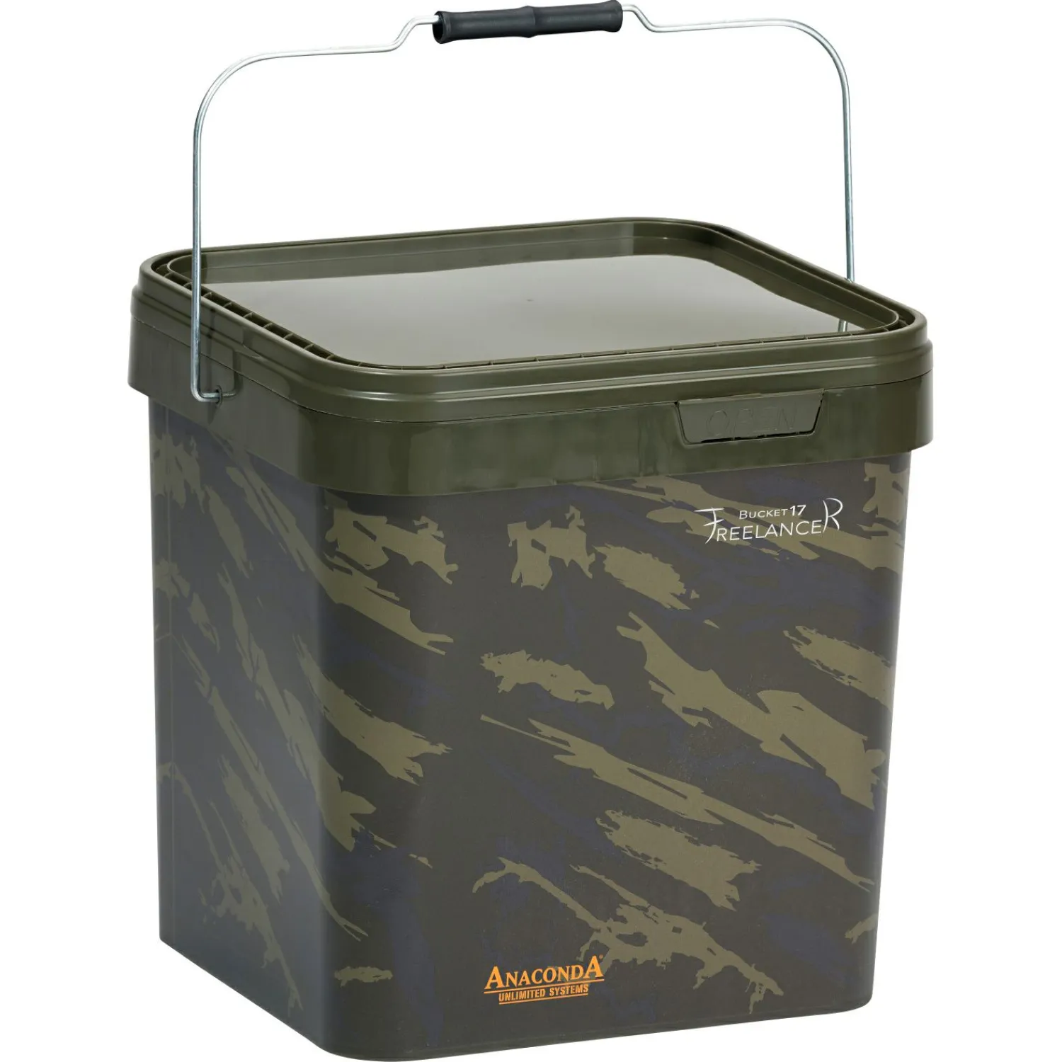 Best Bucket Freelancer (eckig, 17 Liter) Angelkoffer & Angelboxen ·Köderfischeimer & Angeleimer