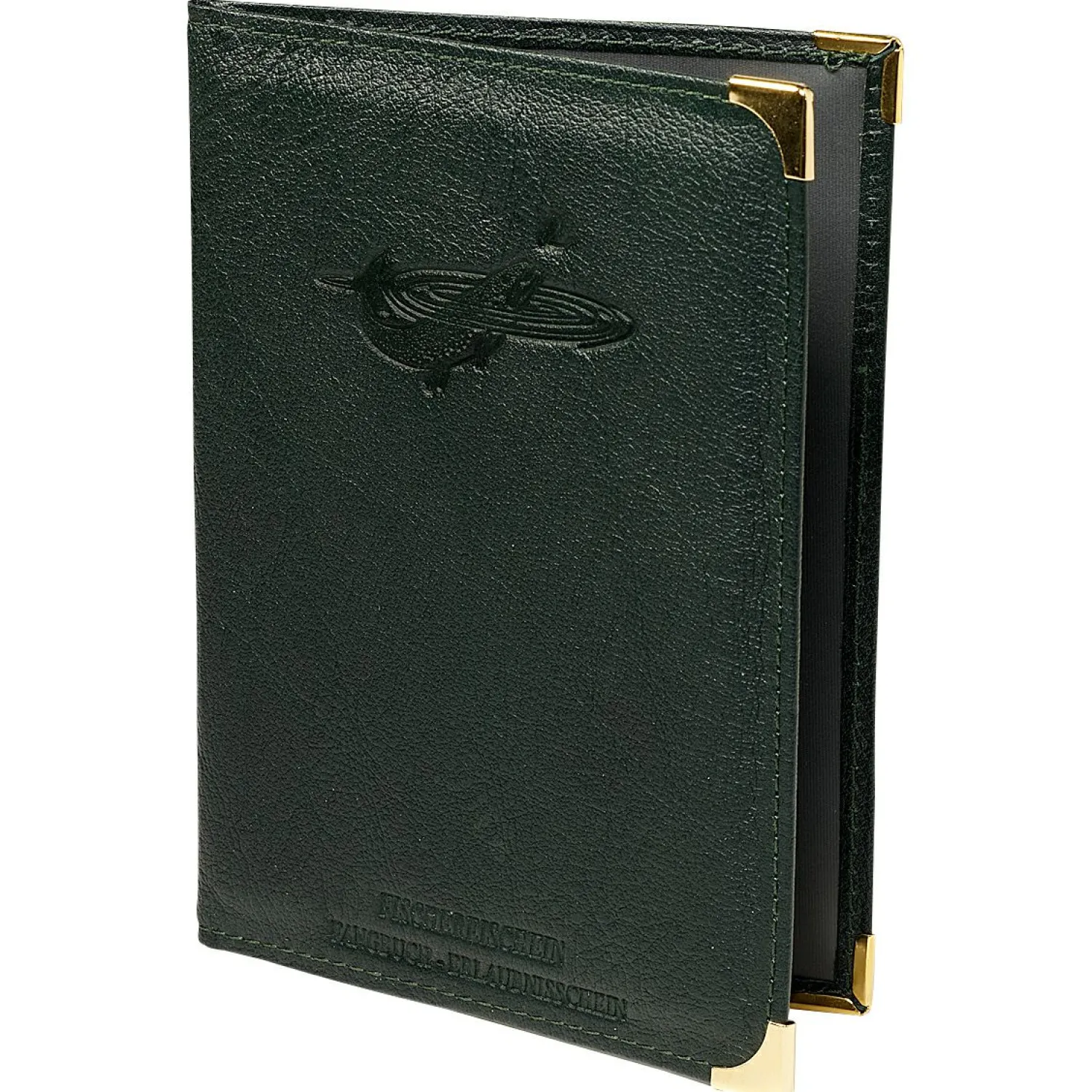 Angelscheinetui "Steigende Forelle" (Oliv)< Geschenkideen Für Angler