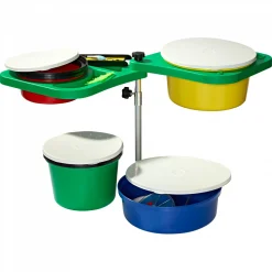 Anplast 4er Set Madendosen + faltbare Halterung< Angelkoffer & Angelboxen ·Madendosen & Angelzubehör-Dosen|Angelfutter-Zubehör