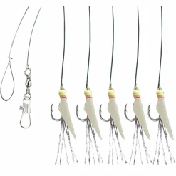 Aquantic Real Skin Vorfach Rig 5 (Natural)< Meeresangeln-Zubehör|Angelvorfächer & Beifänger