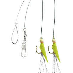 Aquantic Real Skin Vorfach Rig 2 (Chartreuse)< Meeresangeln-Zubehör|Angelvorfächer & Beifänger