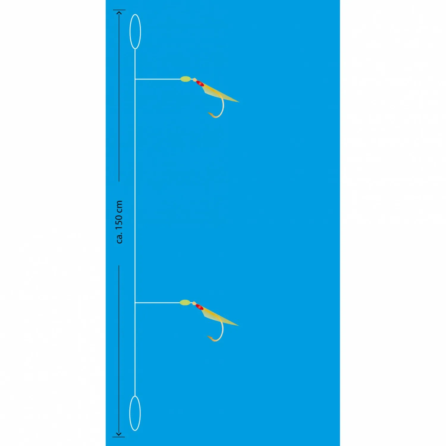 Aquantic Real Skin Vorfach Rig 2 (Chartreuse)< Meeresangeln-Zubehör|Angelvorfächer & Beifänger