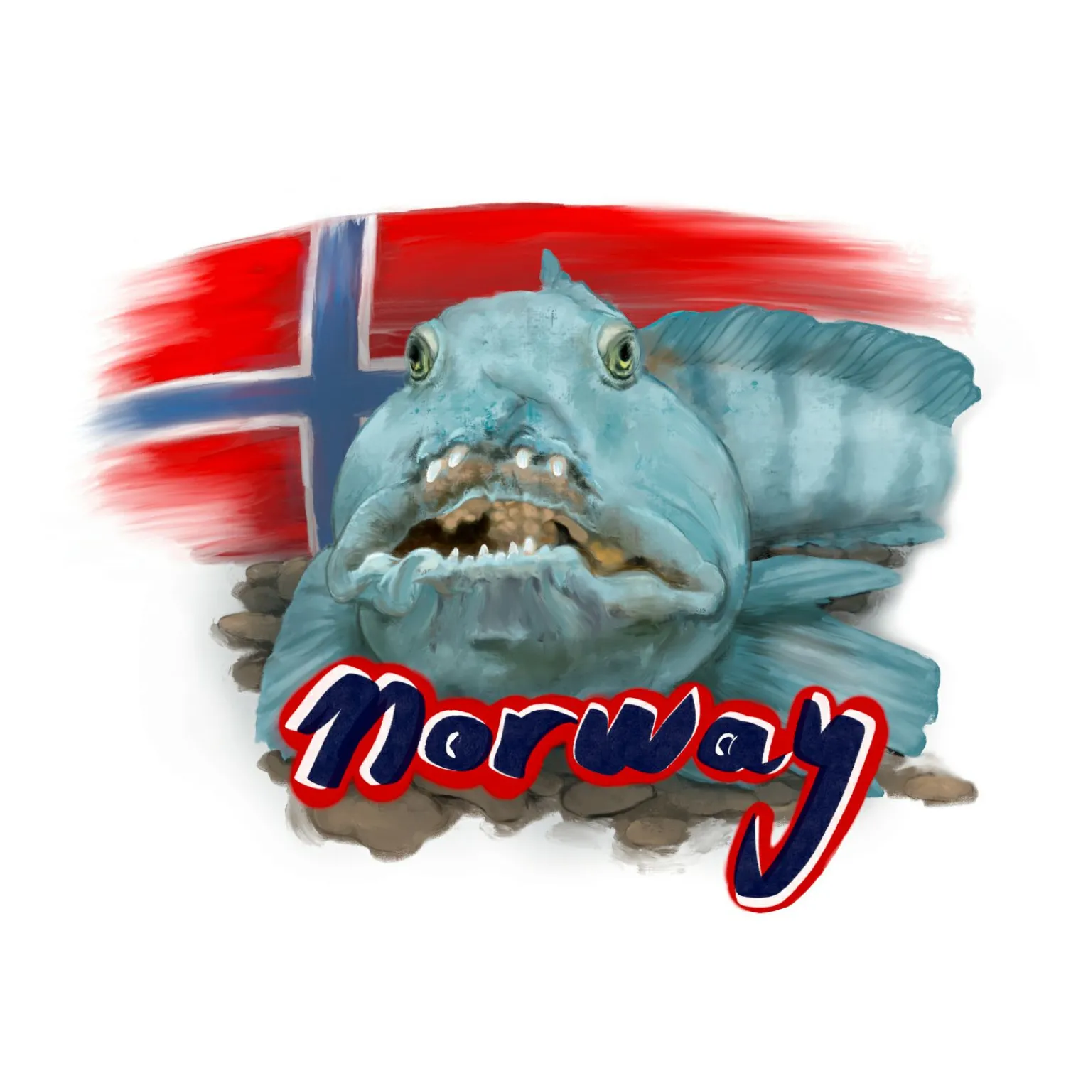 Outlet Aufkleber (Seawolf Norway) Angel-Dekoration