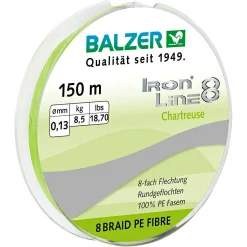 Angelschnur Iron Line 8 (chartreuse) Geflochtene Schnüre