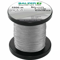 Balzer Angelschnur Iron Line Micro Spin (grau, 1.500 m)< Geflochtene Schnüre