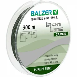Balzer Angelschnur Iron Line Camou (camou, 300 m)< Geflochtene Schnüre