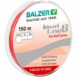Clearance Angelschnur Iron Line 8 Pro Staff (rot, 150 m) Forellenschnüre|Forellenschnüre