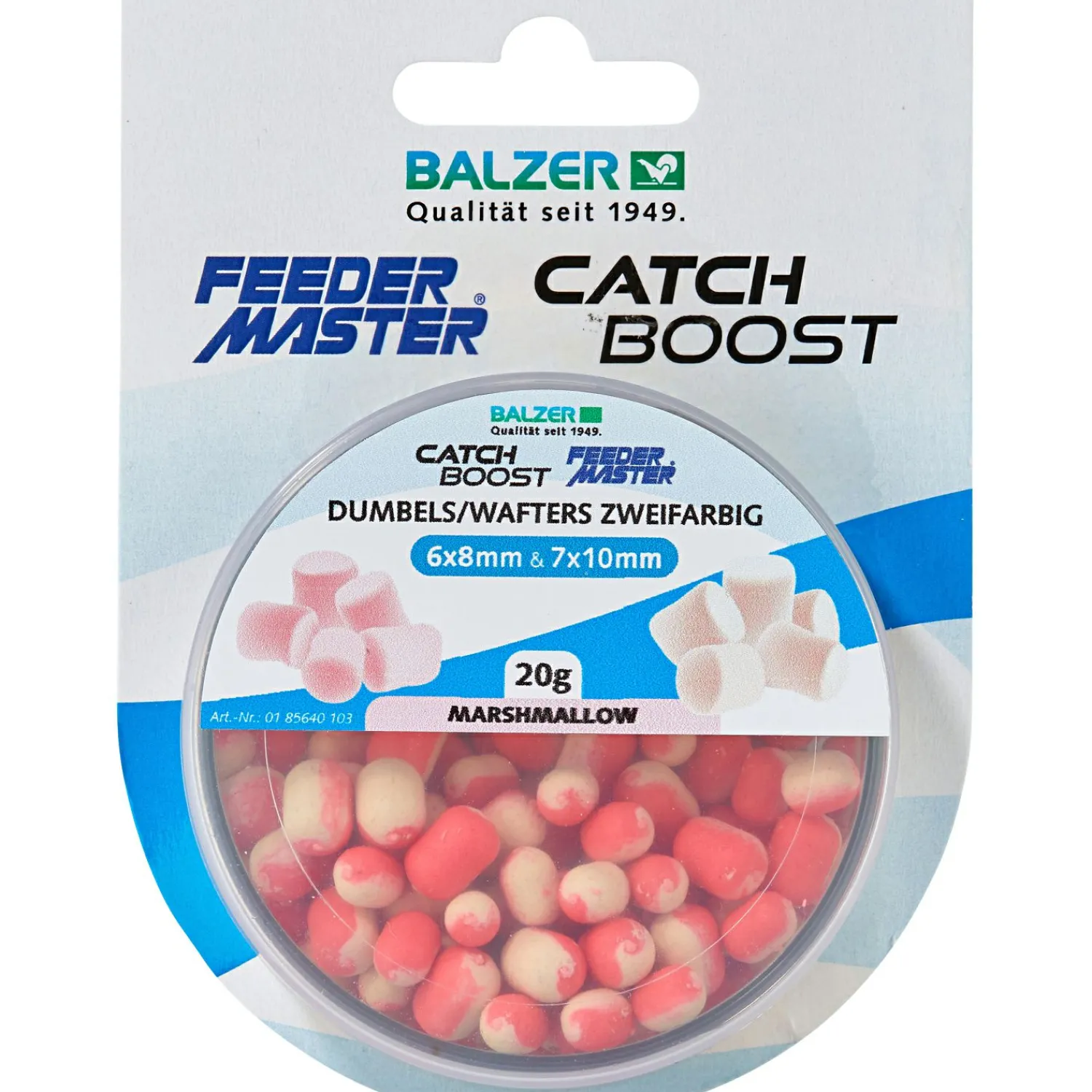 Balzer Zweifarbige Dumbells Wafter (Marshmellow)< Karpfenfutter·Boilies & Popup Boilies|Friedfischangeln-Zubehör