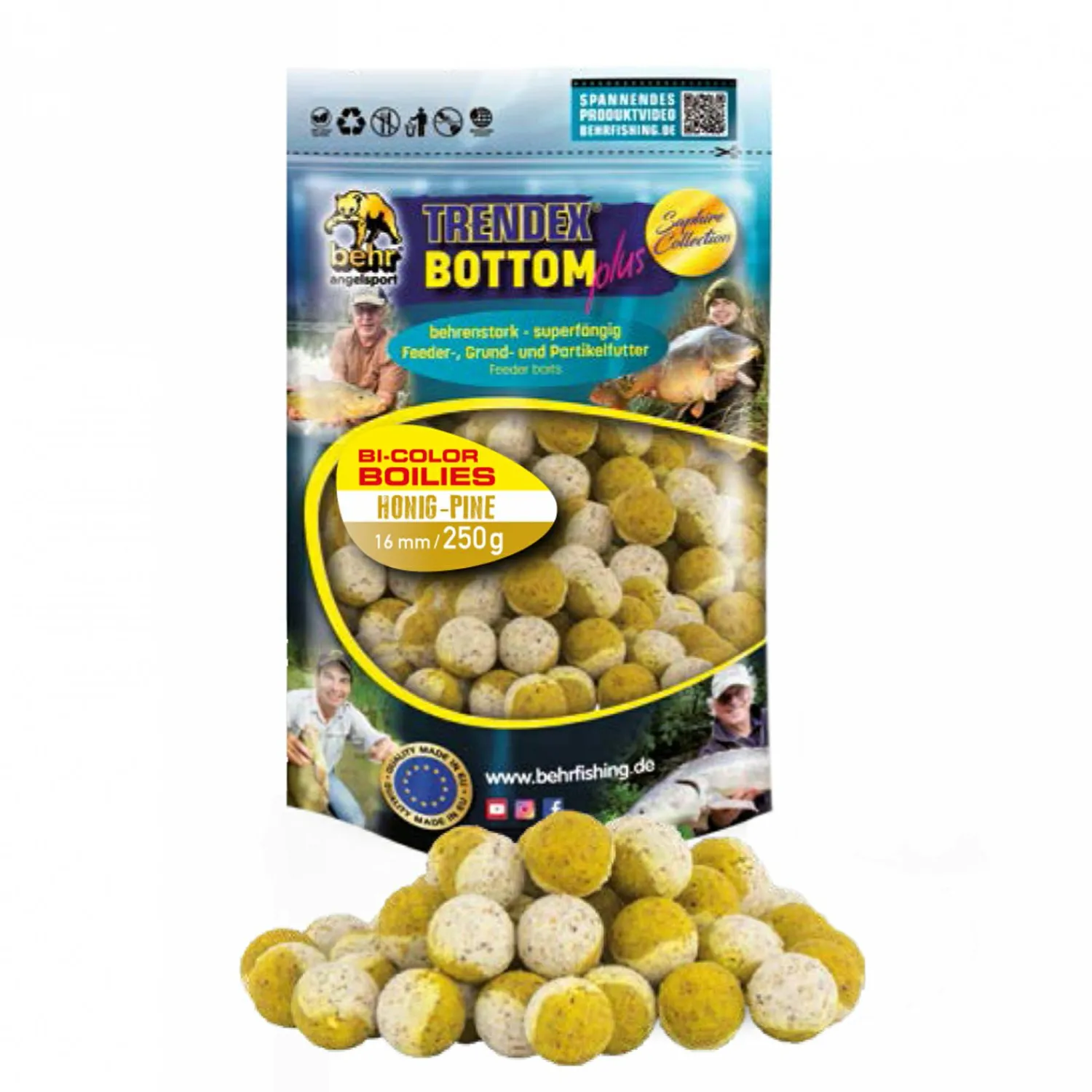 Sale Bi-Color Boilies (Honig-Pineapple) Karpfenfutter|Karpfenfutter·Boilies & Popup Boilies