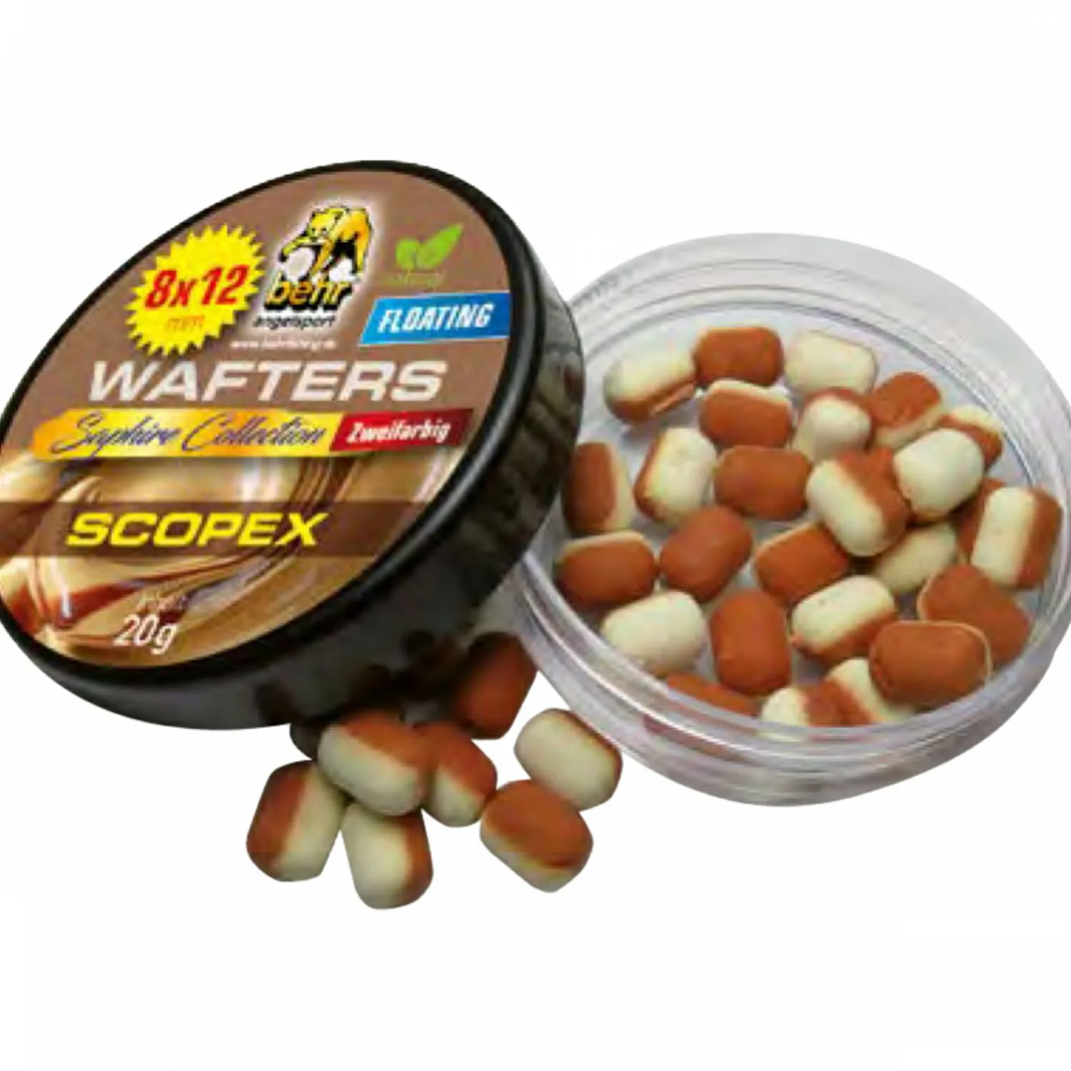Clearance Bi-Color Floating Wafters Saphire Collection (Scopex) Karpfenfutter·Boilies & Popup Boilies|Karpfenfutter