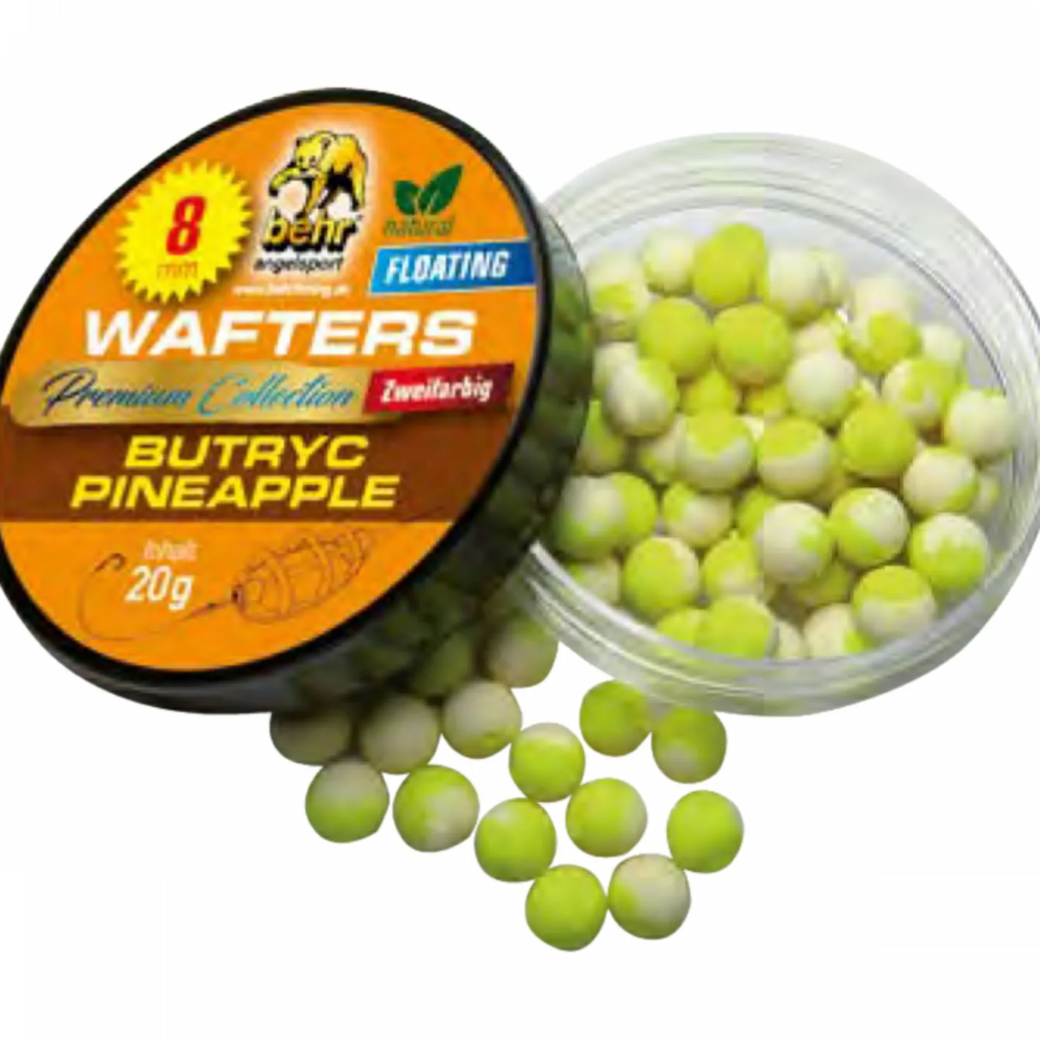 Best Bi-Color Floating Wafters Premium Collection (Butryc-Pineapple) Karpfenfutter·Boilies & Popup Boilies|Karpfenfutter