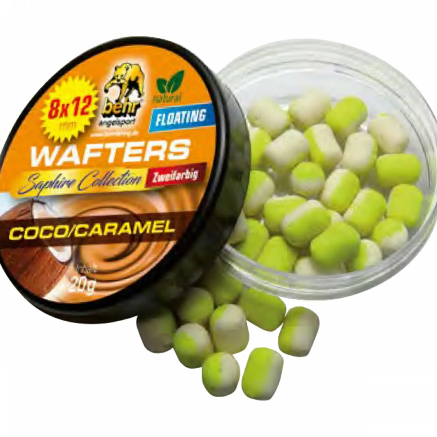 Online Bi-Color Floating Wafters Saphire Collection (Coco-Caramel) Karpfenfutter·Boilies & Popup Boilies|Karpfenfutter