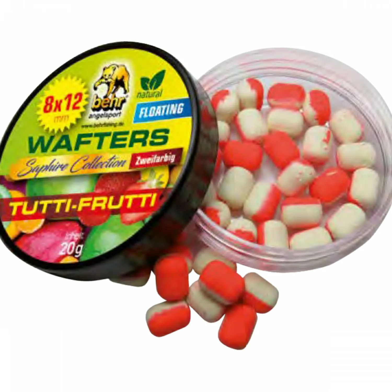 Behr Bi-Color Floating Wafters Saphire Collection (Tutti-Frutti)< Karpfenfutter·Boilies & Popup Boilies|Karpfenfutter