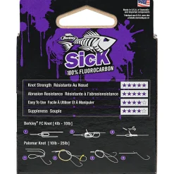 Berkley Angelschnur Sick Fluorocarbon Leader< Fluorocarbon-Schnüre|Vorfachschnüre