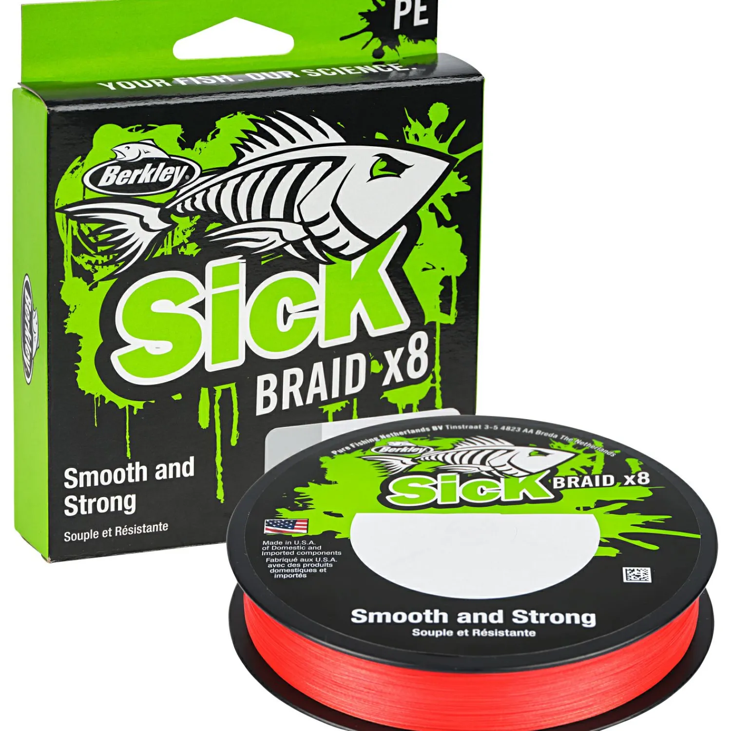 New Angelschnur Sick Braid x8 (300 m) Geflochtene Schnüre