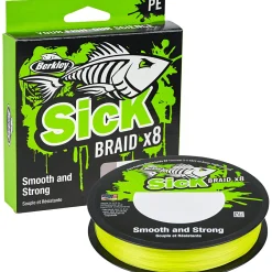 Berkley Angelschnur Sick Braid (150m, Hi-Viz Yellow)< Geflochtene Schnüre