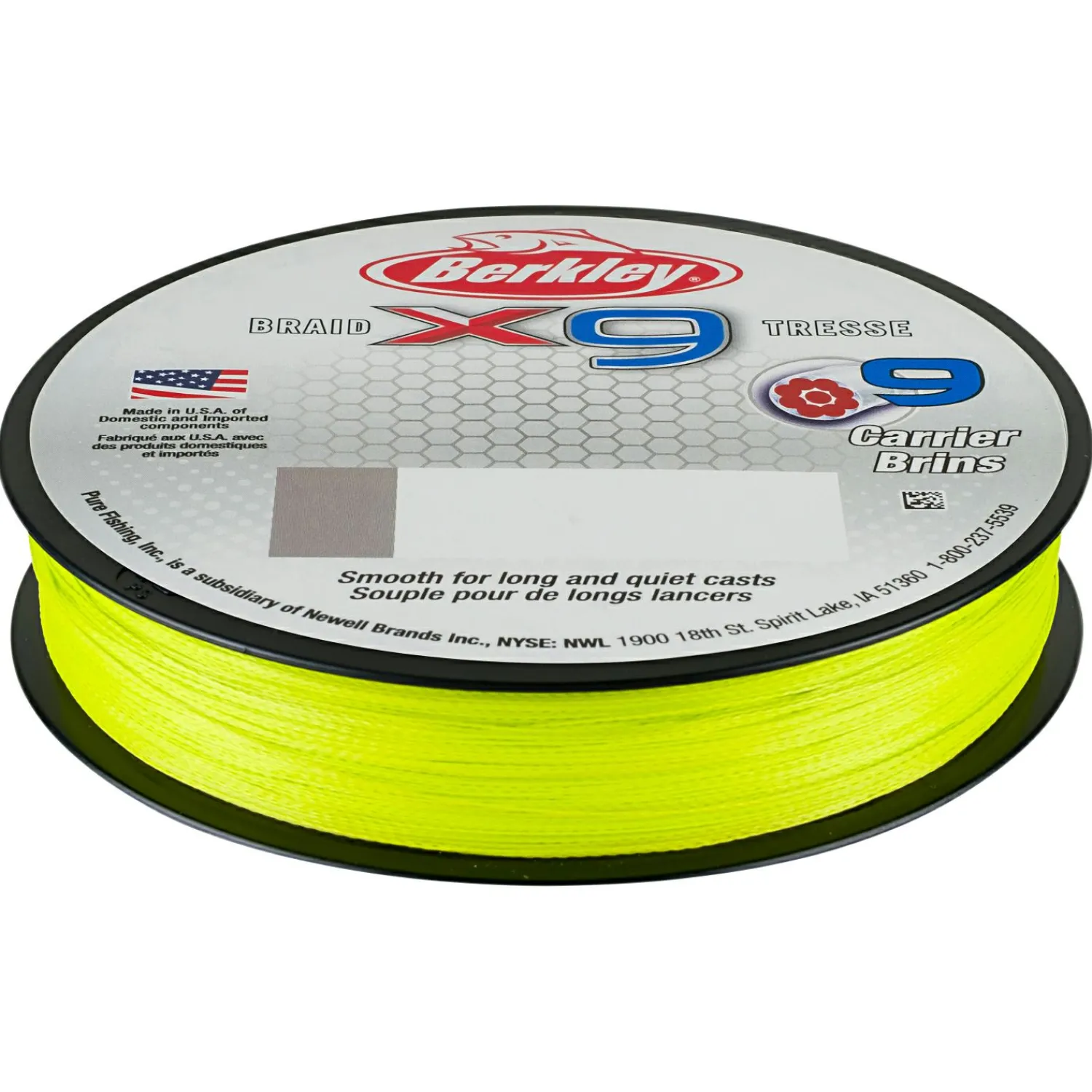 Berkley Angelschnur X9™ Braid (Fluro Green, 150 m)< Geflochtene Schnüre