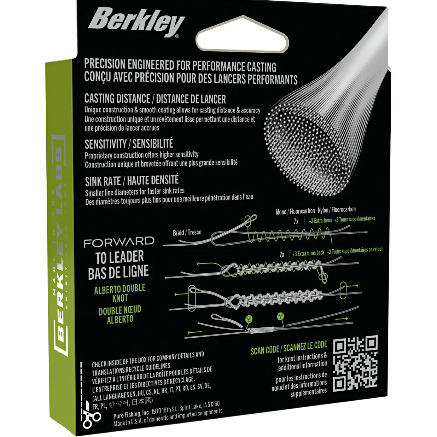 Berkley Forward (Low Vis Green, 150 m)< Monofile Schnüre
