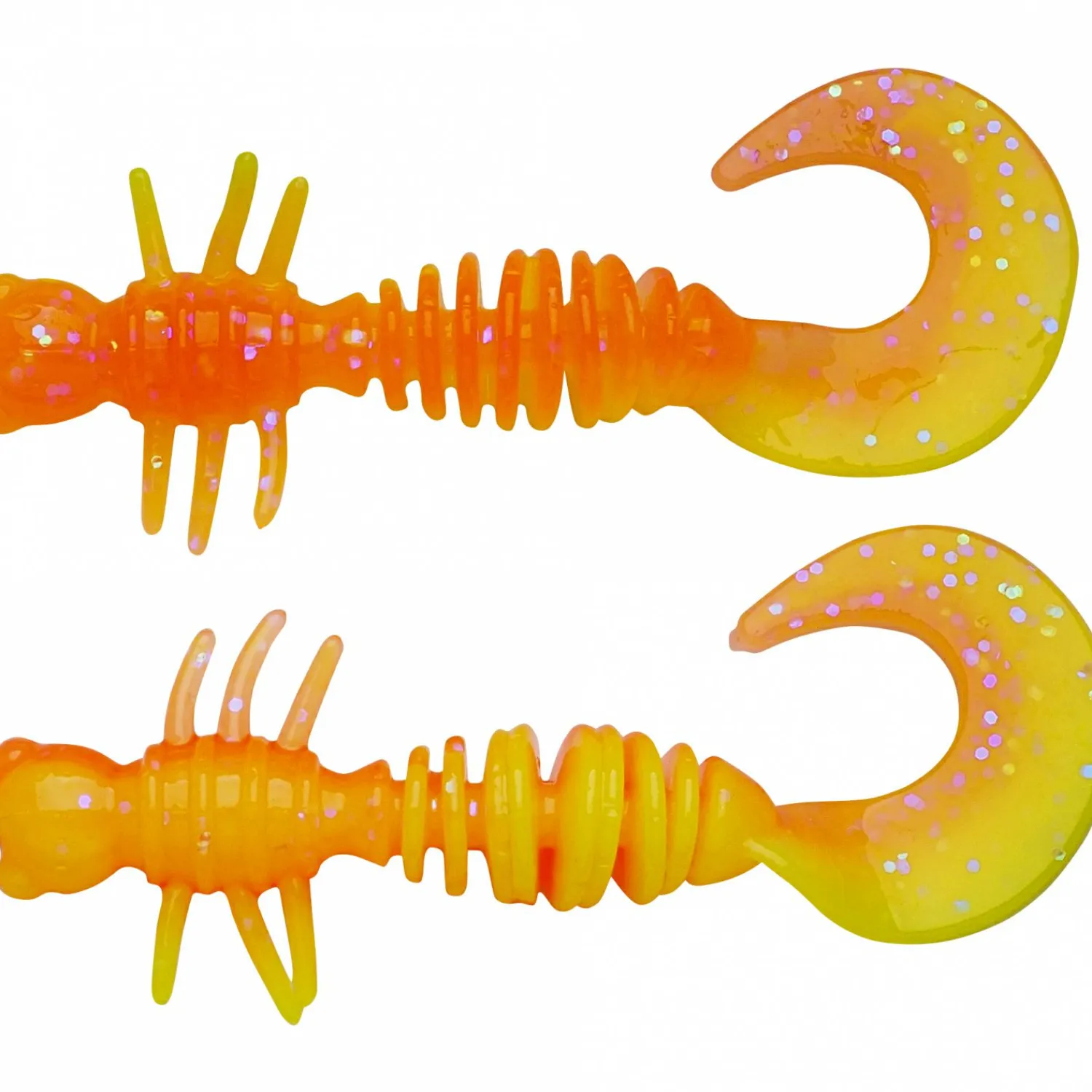 Berkley PowerBait Power Curly (Fluo Orange/Sunshine Yellow)< Gummiköder ·Creature Baits