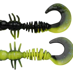 New PowerBait Power Curly (Black/Sunshine Yellow) Gummiköder ·Creature Baits