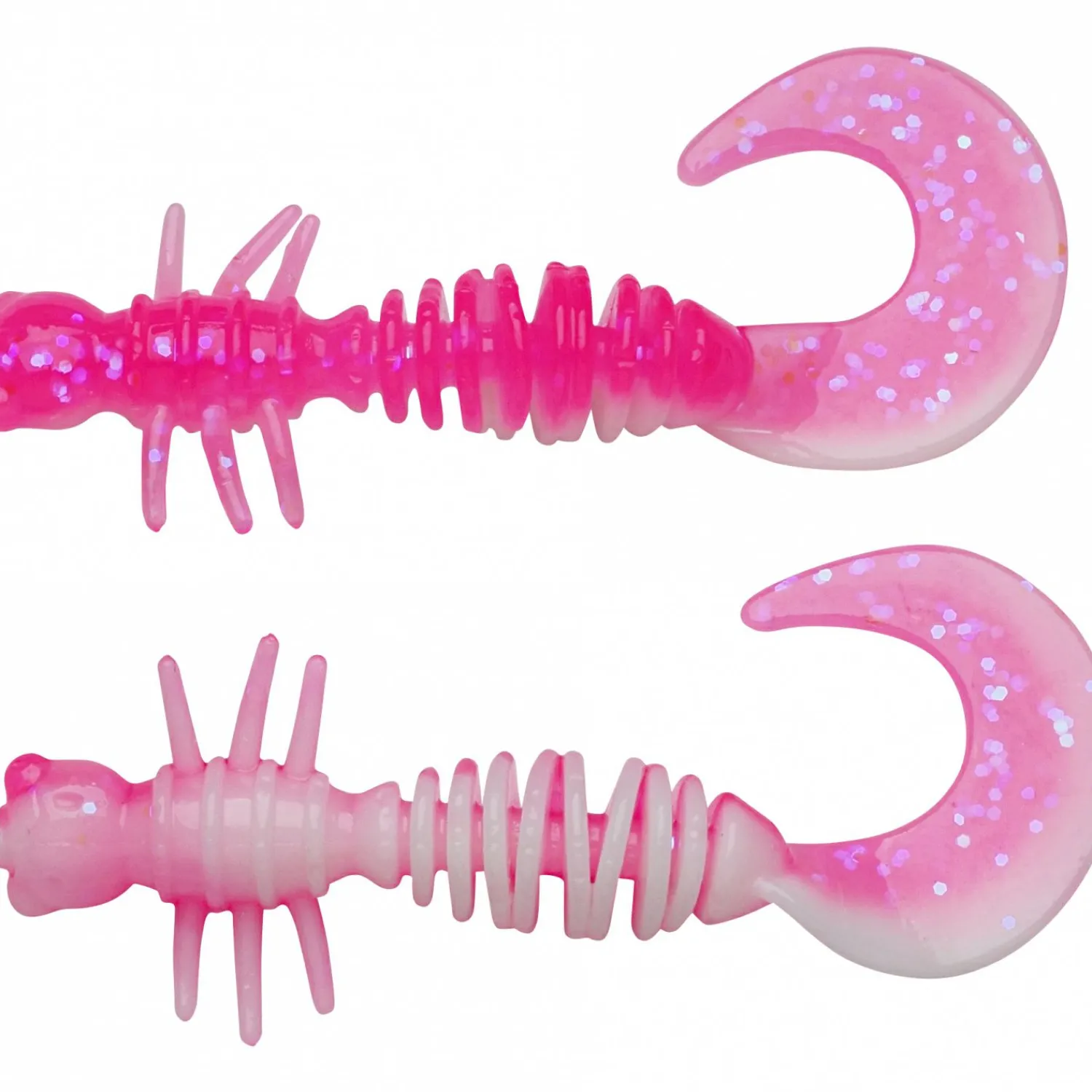 Discount PowerBait Power Curly (Pink/White) Gummiköder ·Creature Baits