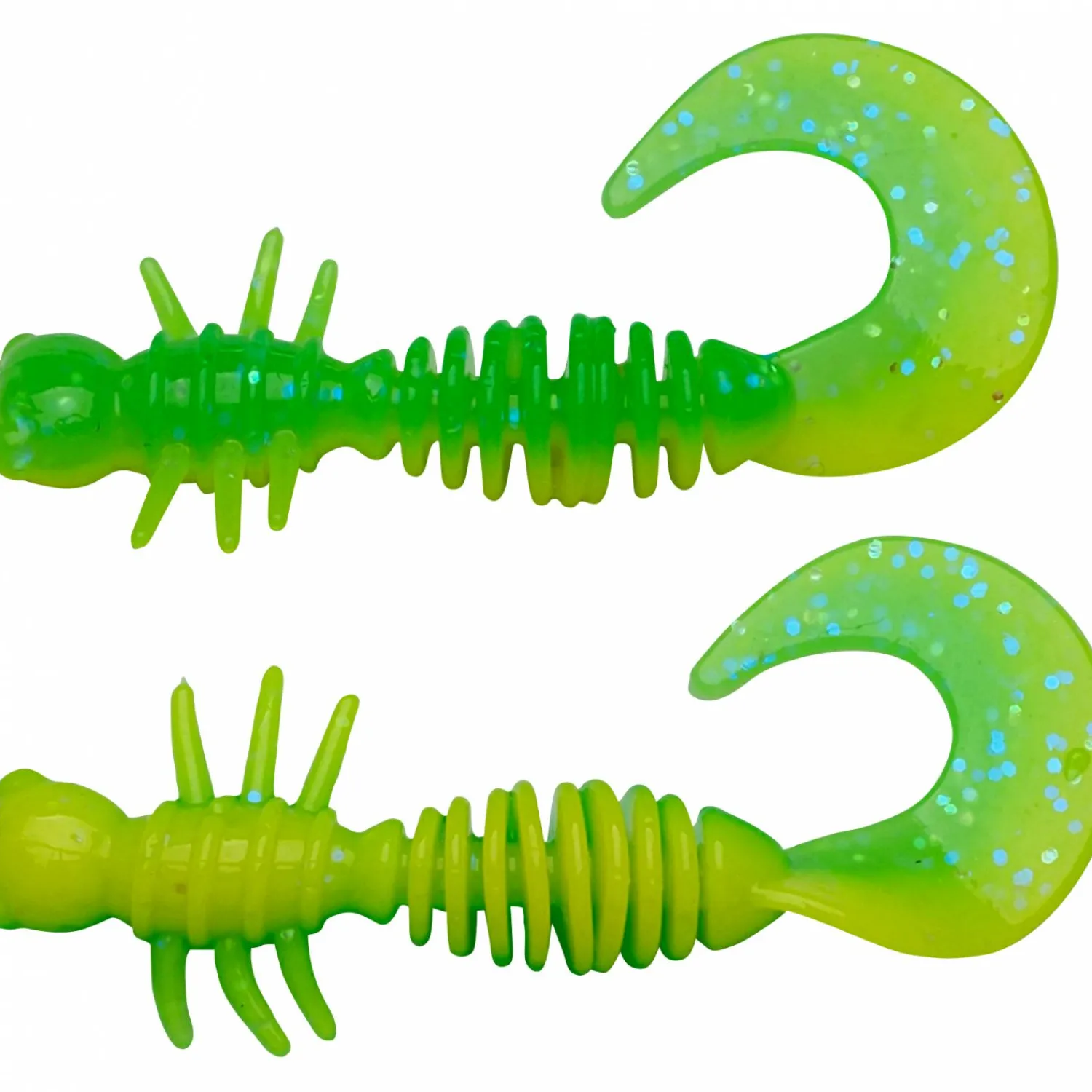 Berkley PowerBait Power Curly (Spring Green/Sunshine Yellow)< Gummiköder ·Creature Baits