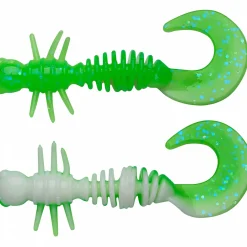 PowerBait Power Curly (Spring Green/White) Gummiköder ·Creature Baits