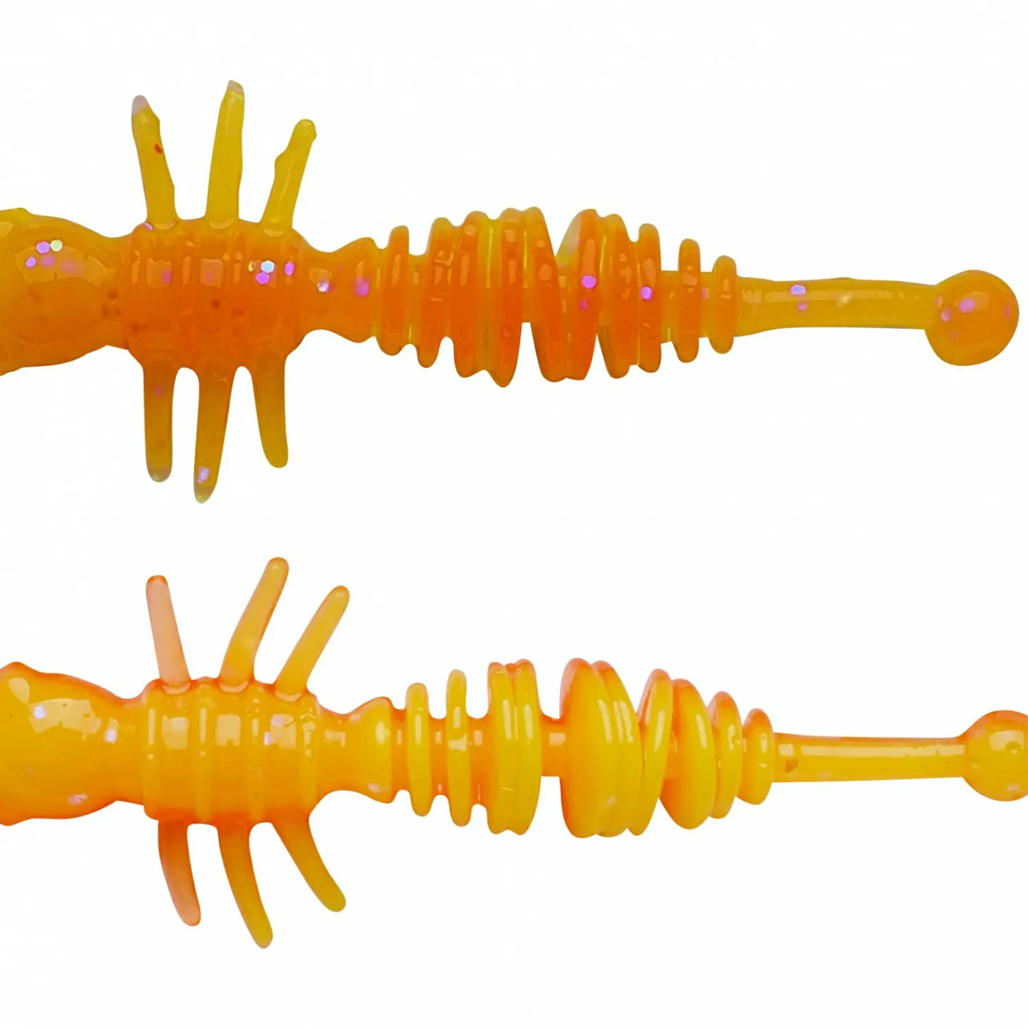 Berkley PowerBait Power Larvae (Fluo Orange/Sunshine Yellow)< Gummiköder ·Creature Baits|Raubfischangeln Kunstköder