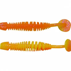 Clearance PowerBait Power Leech (Fluo Orange/Sunshine Yellow) Gummiköder ·Gummifische & Shads