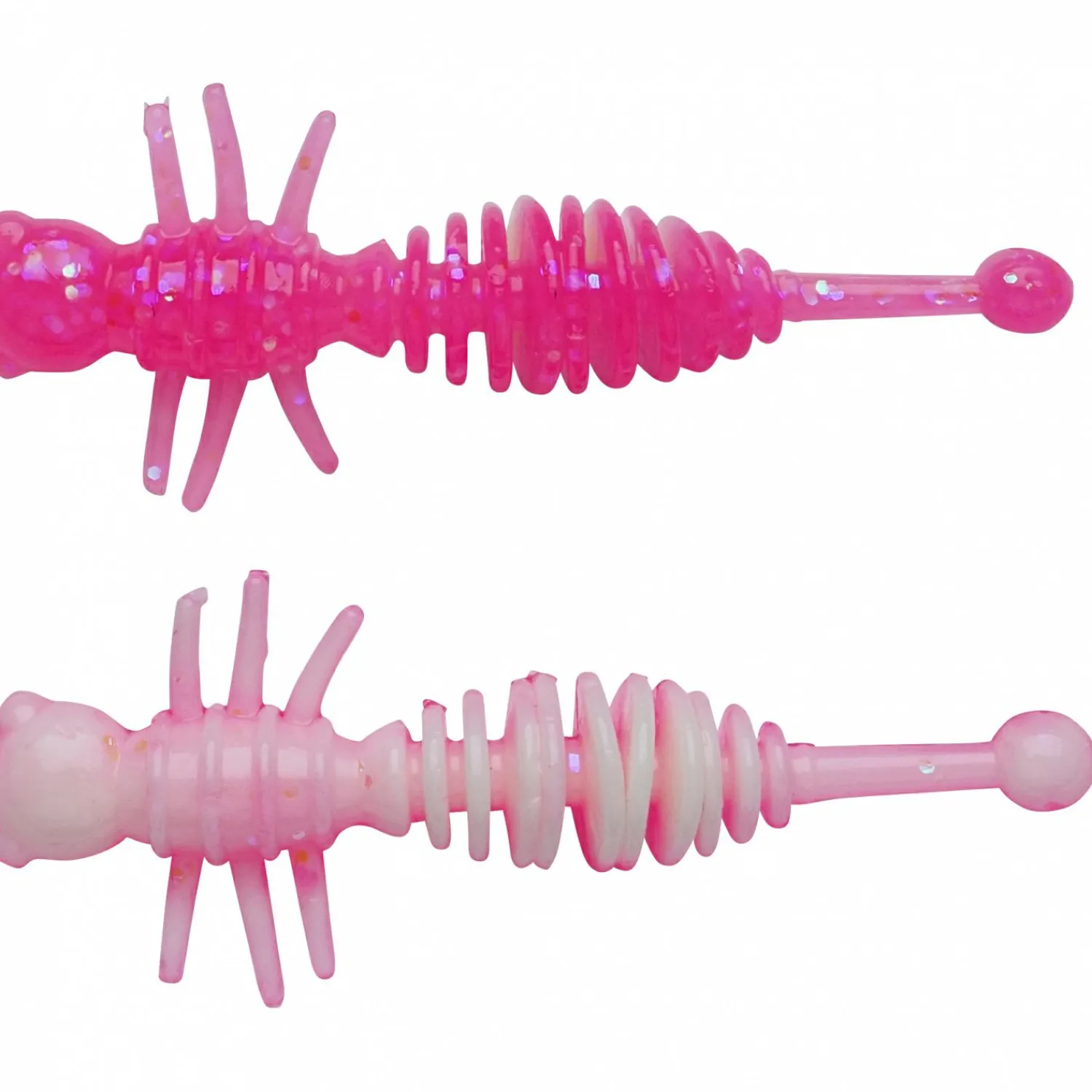 New PowerBait Power Larvae (Pink/White) Gummiköder ·Creature Baits