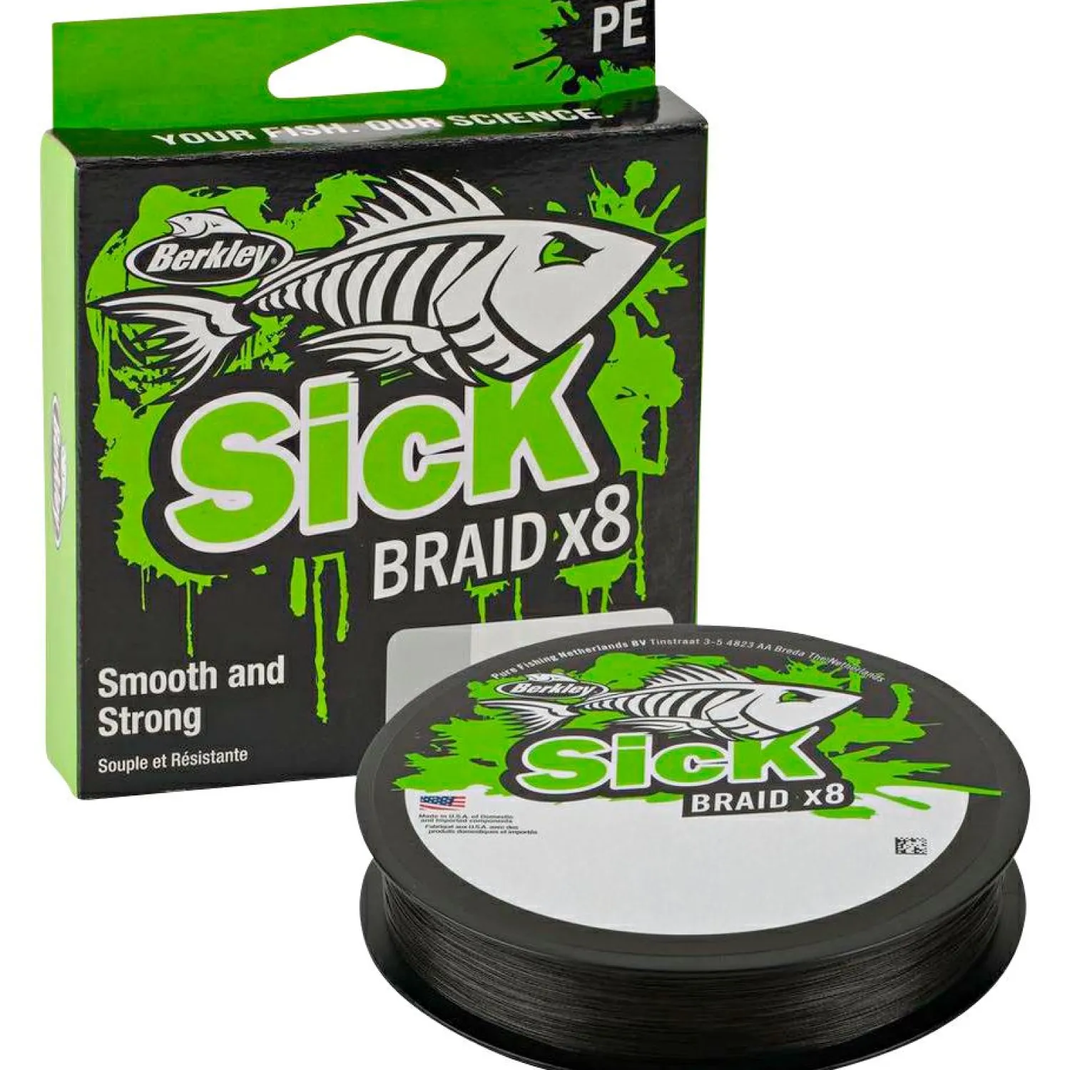 Berkley Sick Braid x8 (150 m, Black)< Geflochtene Schnüre