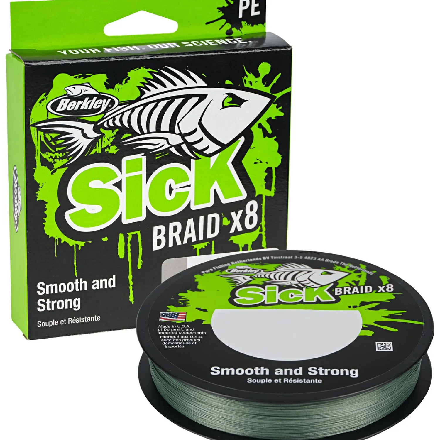 Sale Sick Braid x8 (300 m, Moss Green) Geflochtene Schnüre