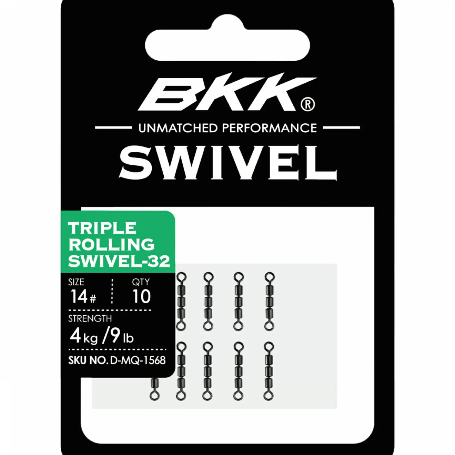 BKK Triple Rolling Swivel-32< Angelwirbel & Snaps