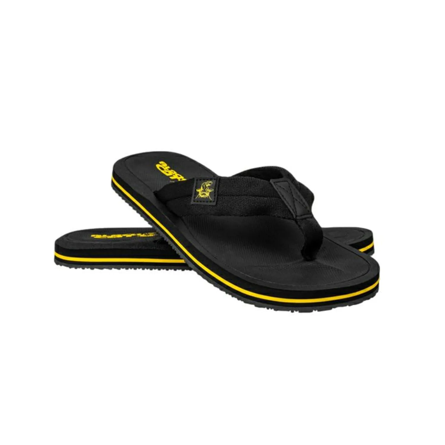 Black Cat Flip-Flops Slippers (Black/Yellow)< Outdoor- & Angel-Sandalen