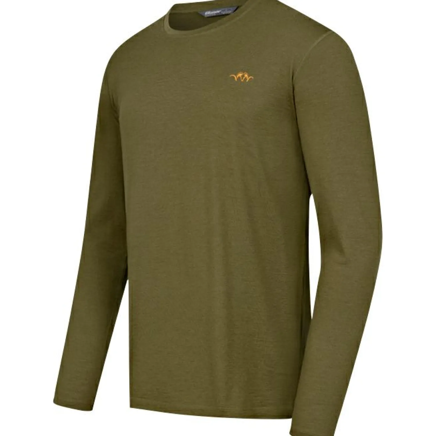 Clearance Base 160 Merino Longsleeve Herren (Dunkel Oliv) Angel-Poloshirts & Langarmshirts