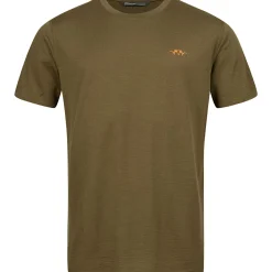 Discount Base 160 Merino T-Shirt Herren (Dunkel Oliv) Angelshirts & Angel-Oberteile