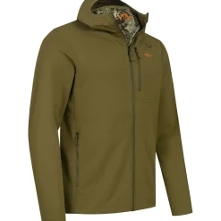 Hot Drain FZ Hoody Herren (Dunkel Oliv) Angelpullover & -Strickjacken