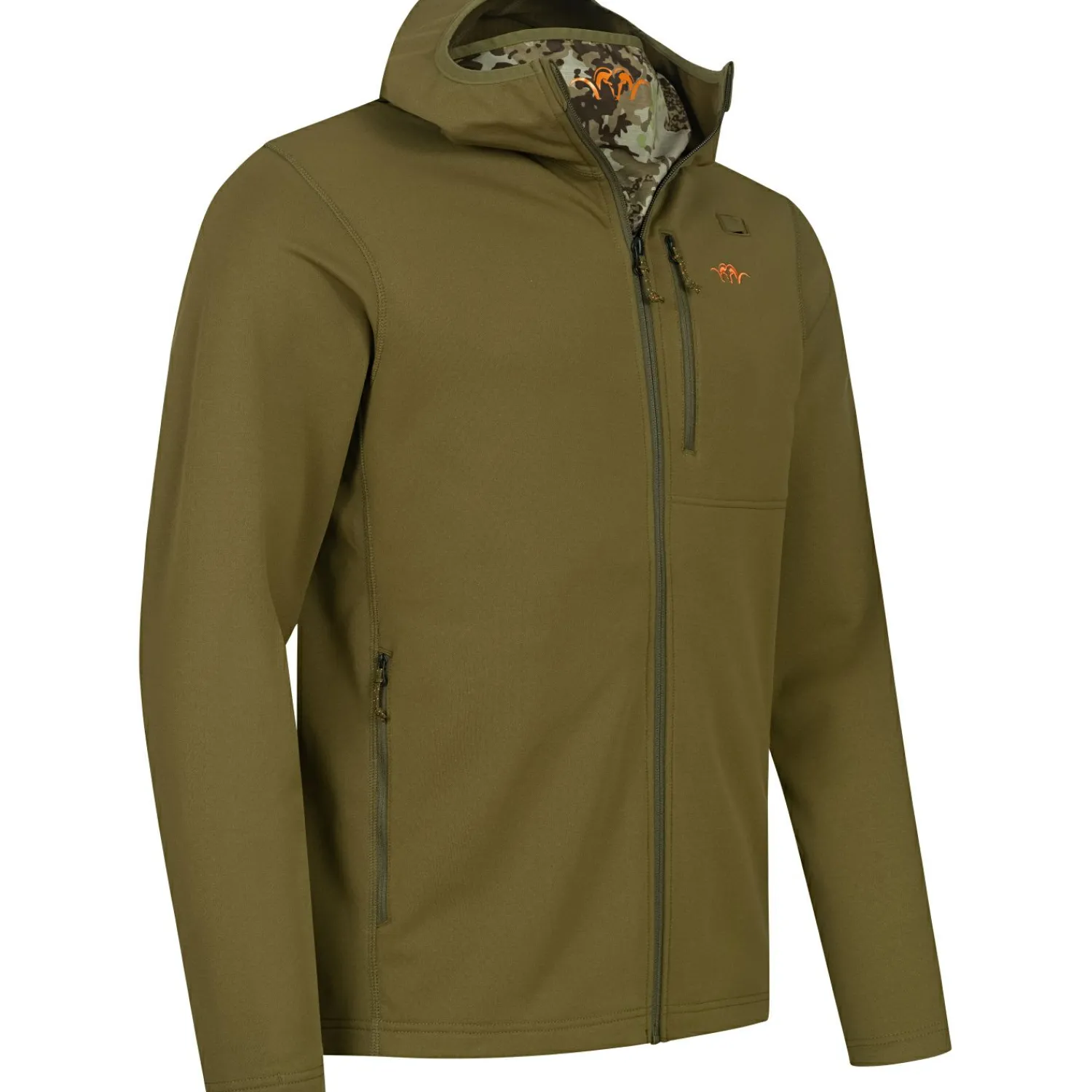 Hot Drain FZ Hoody Herren (Dunkel Oliv) Angelpullover & -Strickjacken