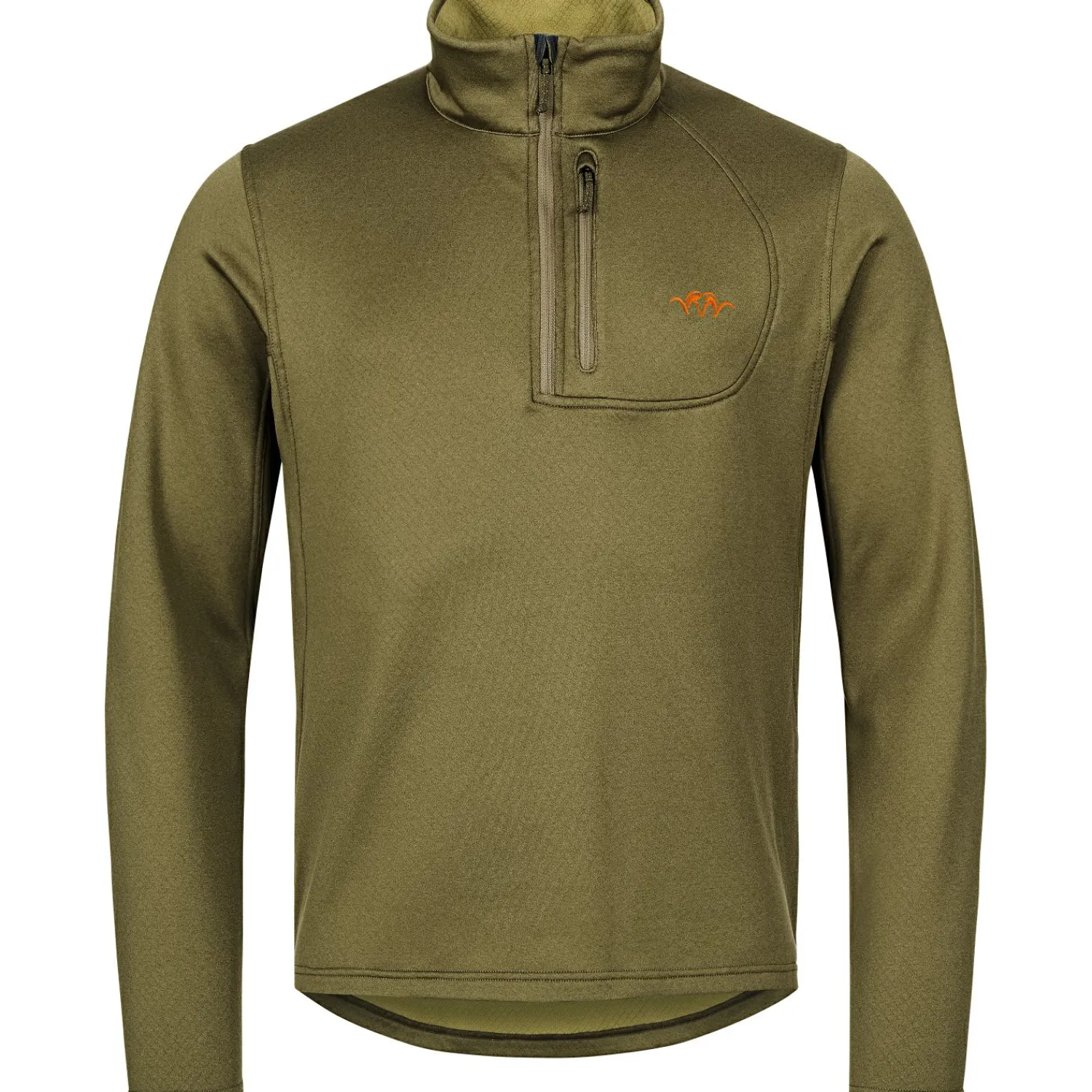 Blaser Drain Halfzip Herren (Dunkel Oliv)< Angelpullover & -Strickjacken