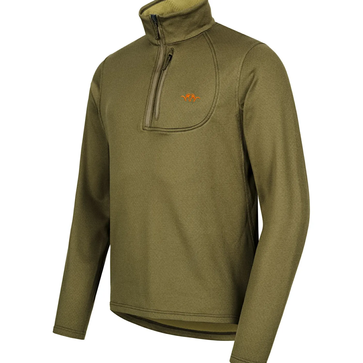Blaser Drain Halfzip Herren (Dunkel Oliv)< Angelpullover & -Strickjacken