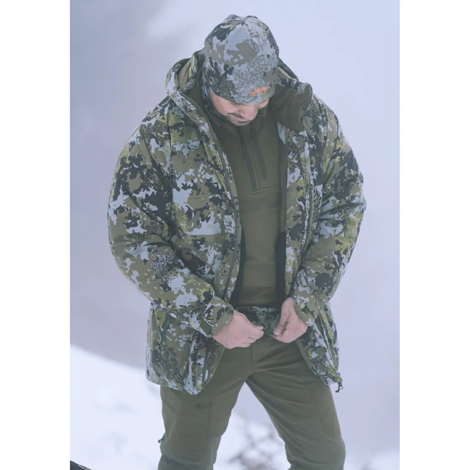 Blaser Drain Halfzip Herren (Dunkel Oliv)< Angelpullover & -Strickjacken