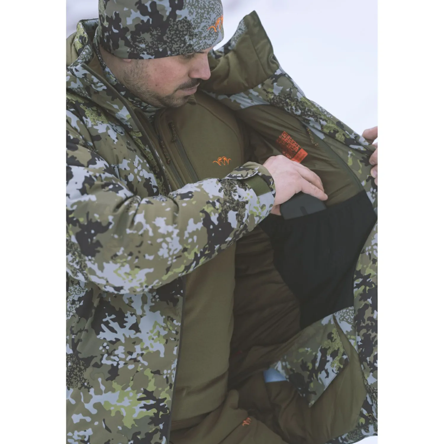 Blaser Drain Halfzip Herren (Dunkel Oliv)< Angelpullover & -Strickjacken