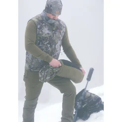 Blaser Drain Halfzip Herren (Dunkel Oliv)< Angelpullover & -Strickjacken