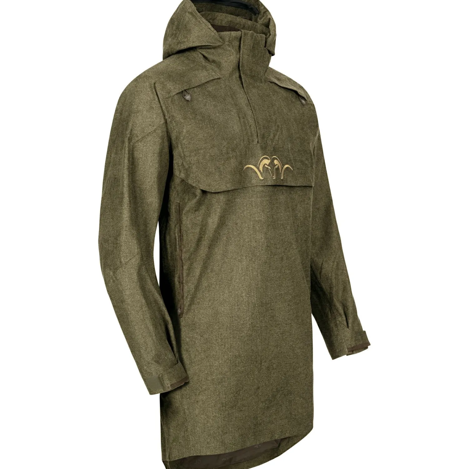 Hot Laurent Smock Vintage Outdoorjacke Herren (Olive Mélange/Schwarz) Outdoor- & Angel-Jacken
